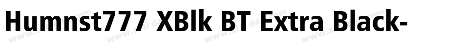 Humnst777 XBlk BT Extra Black字体转换